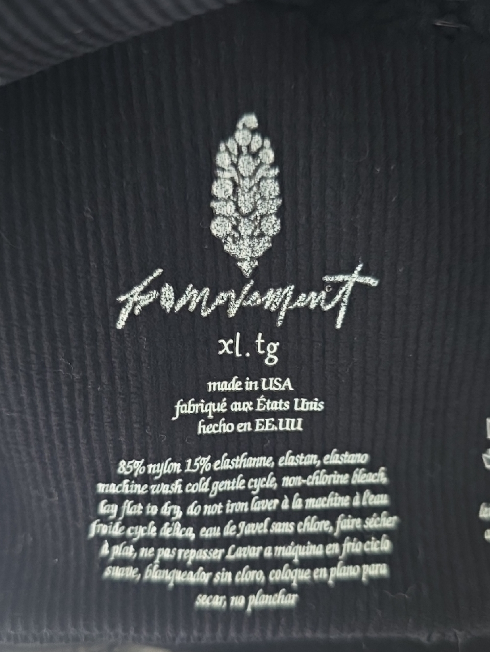 FP Movement by Free People Black Crop Top with White Logo - Picture 2 of 7